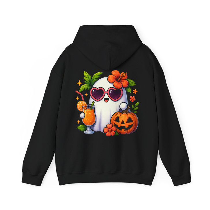 Cute Summer Ghost Kawaii Tropical Halloween Hoodie S-5XL