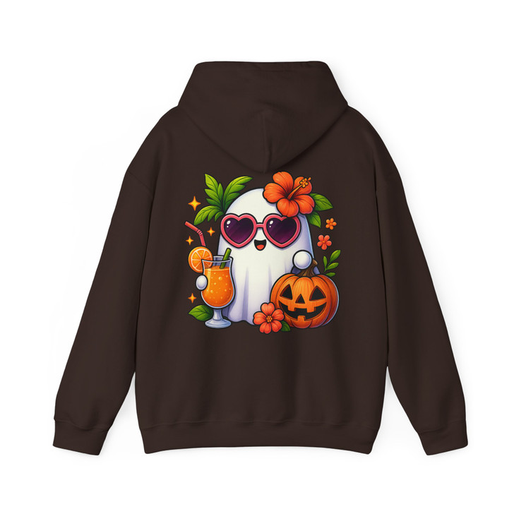 Cute Summer Ghost Kawaii Tropical Halloween Hoodie S-5XL
