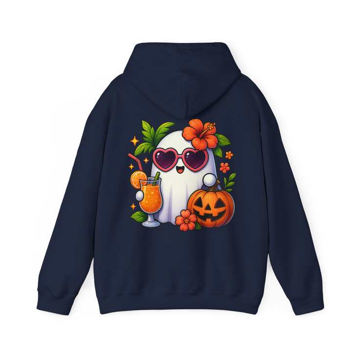 Cute Summer Ghost Kawaii Tropical Halloween Hoodie S-5XL
