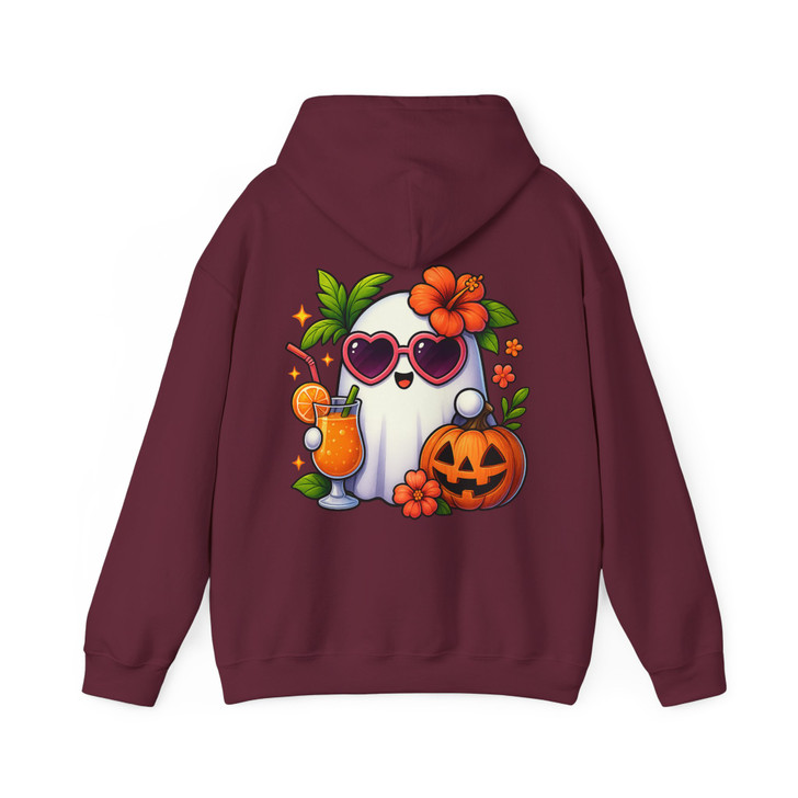 Cute Summer Ghost Kawaii Tropical Halloween Hoodie S-5XL