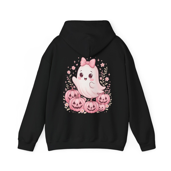 Pink Halloween Ghost Coquette Fall Design Hoodie S-5XL
