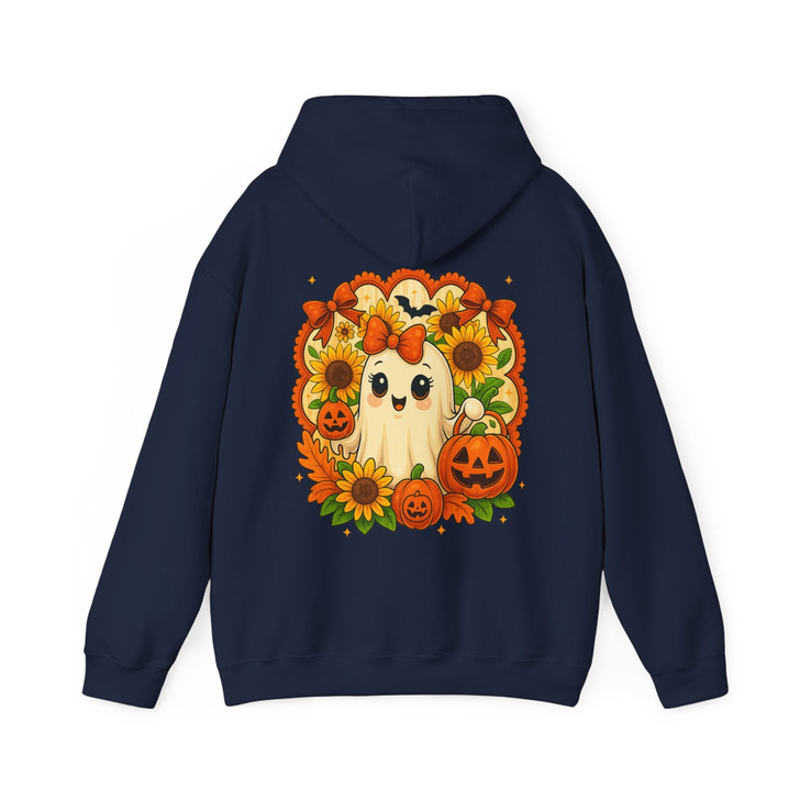 Coquette Cute Ghost Fall Halloween Sublimation Hoodie S-5XL