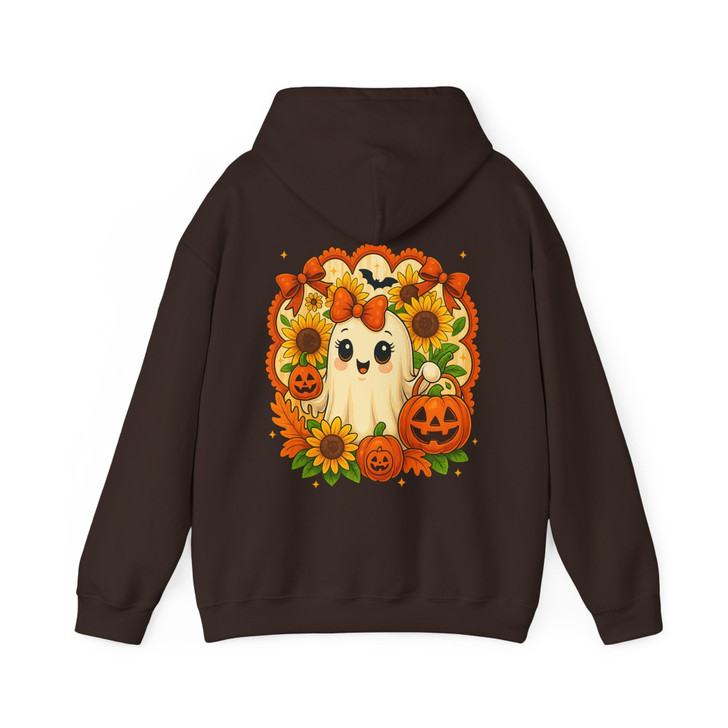 Coquette Cute Ghost Fall Halloween Sublimation Hoodie S-5XL