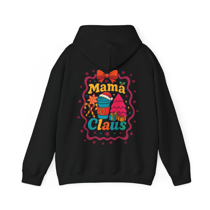Mama Claus Festive Pink Christmas Design Hoodie S-5XL