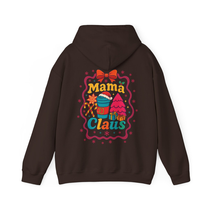 Mama Claus Festive Pink Christmas Design Hoodie S-5XL