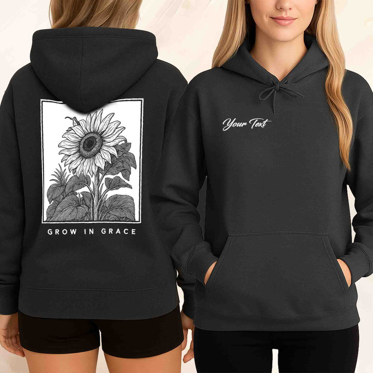 Grow In Grace Sunflower Hoodie Adult Hoodie S-5XL