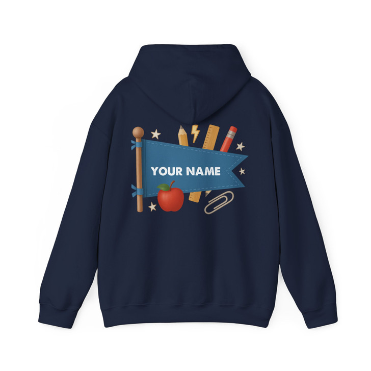 Custom Name Back To School Boys Hoodie Adult Hoodie S-5XL