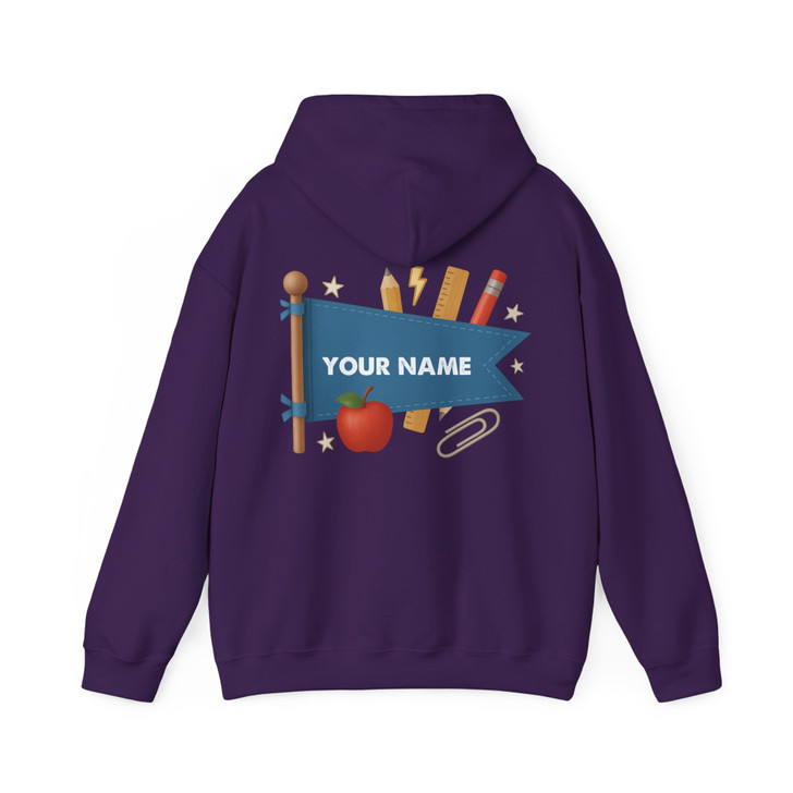 Custom Name Back To School Boys Hoodie Adult Hoodie S-5XL