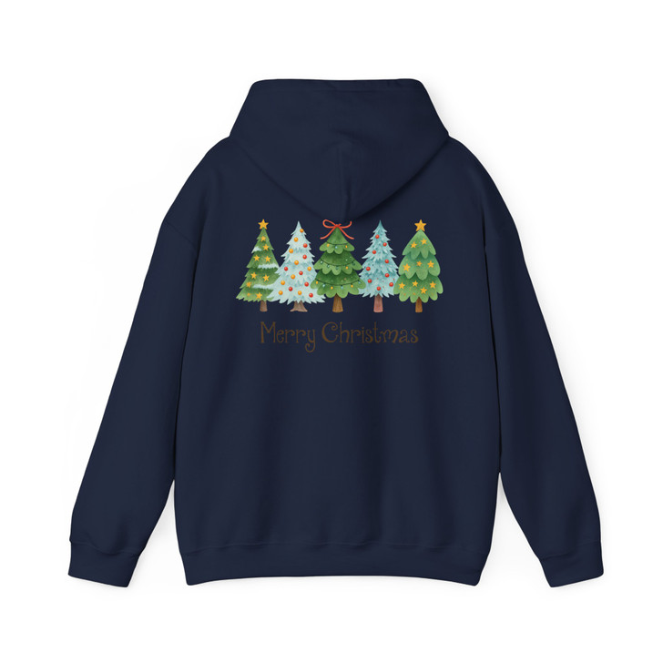 Vintage Christmas Tree Classic Xmas Holiday Hoodie S-5XL