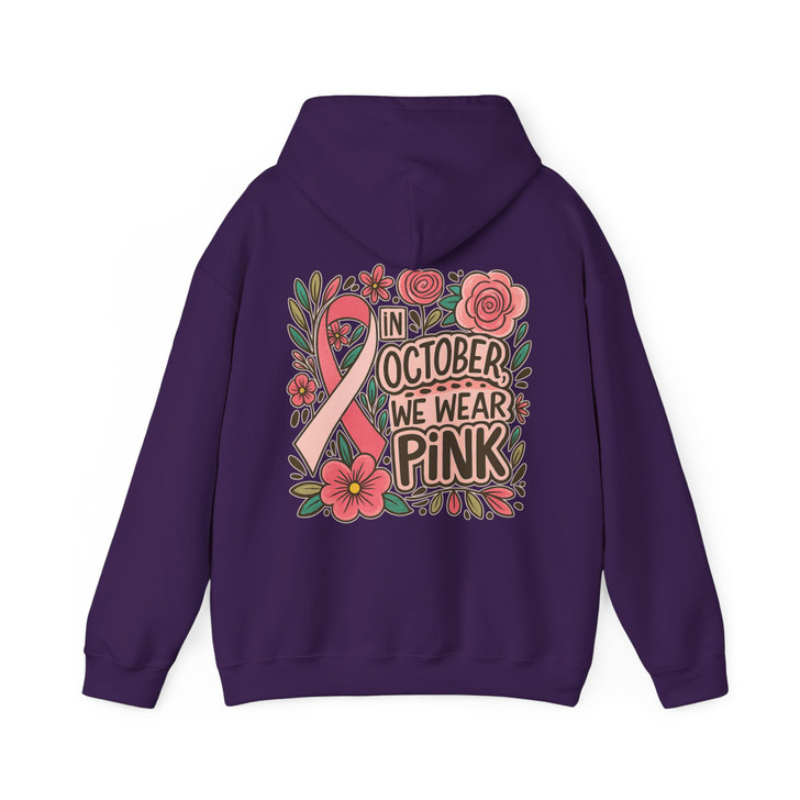 In October We Wear Pink Breast Cancer Awareness Hoodie S-5XL