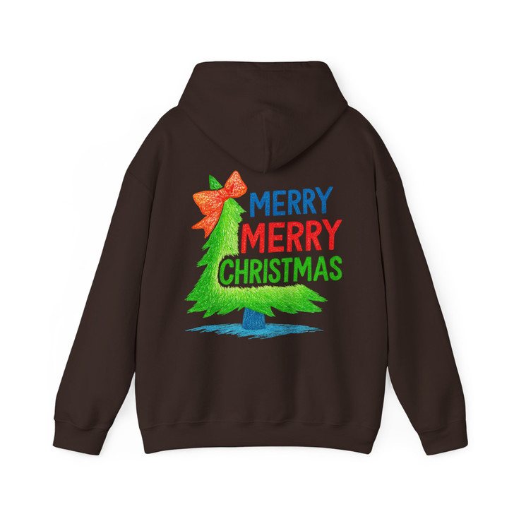 Hand Drawn Coquette Christmas Tree Festive Hoodie S-5XL