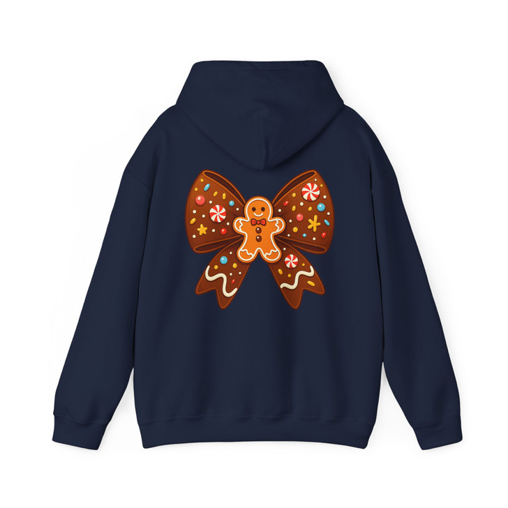 Gingerbread Bow Holiday Coquette Tee Hoodie S-5XL