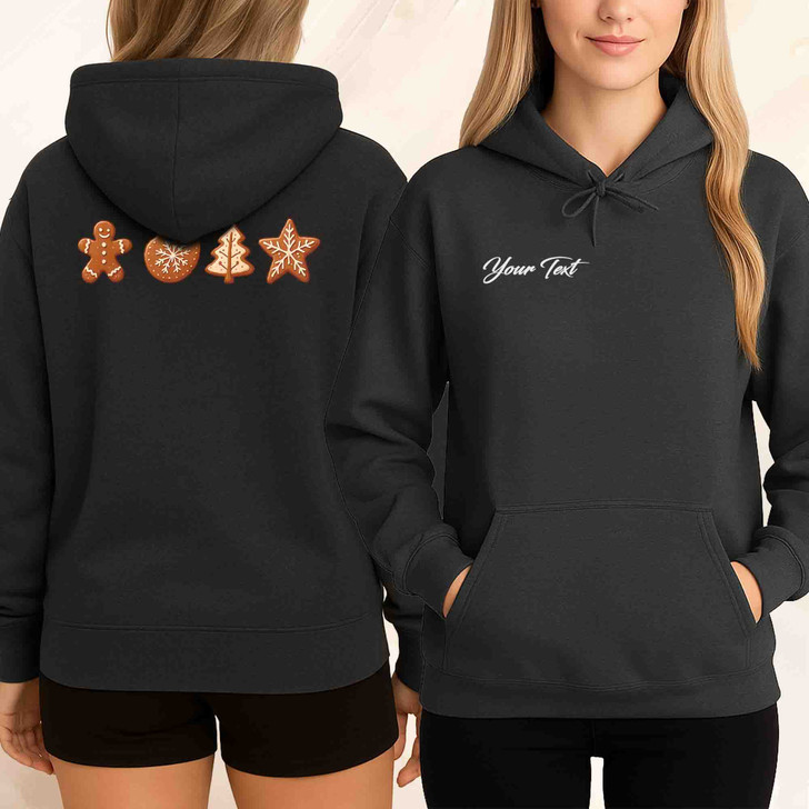 Gingerbread Cookie Winter Holiday Graphic Hoodie S-5XL