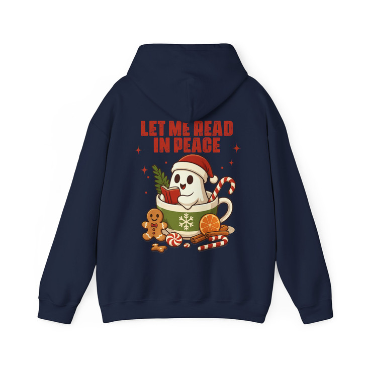 Ghost Reading Spooky Librarian Hoodie S-5XL