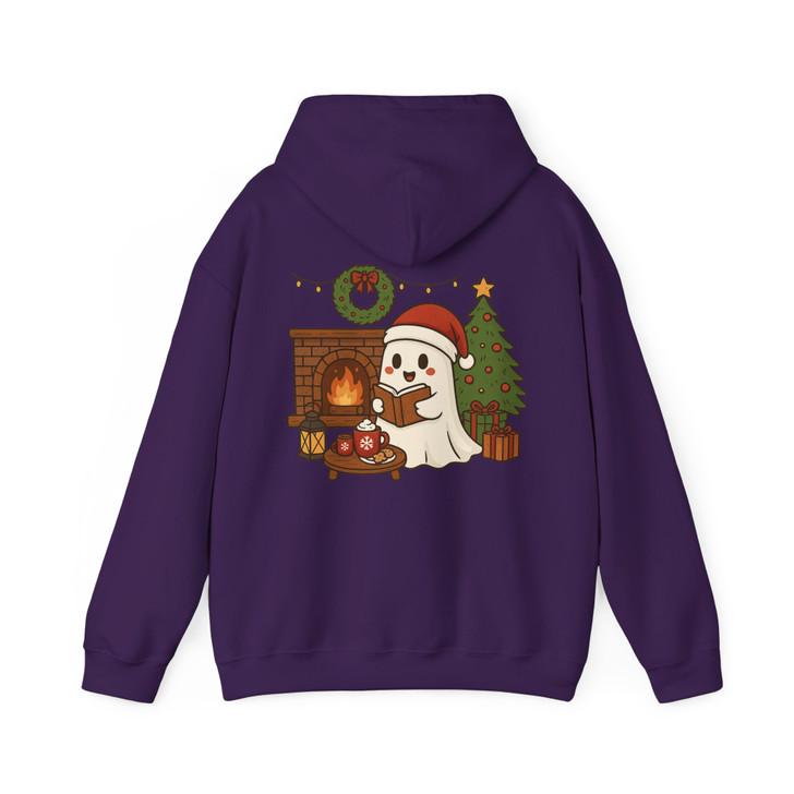 Holiday Ghost Spooky Season Book Lover Hoodie S-5XL