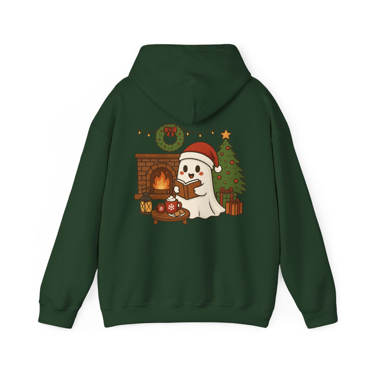 Holiday Ghost Spooky Season Book Lover Hoodie S-5XL