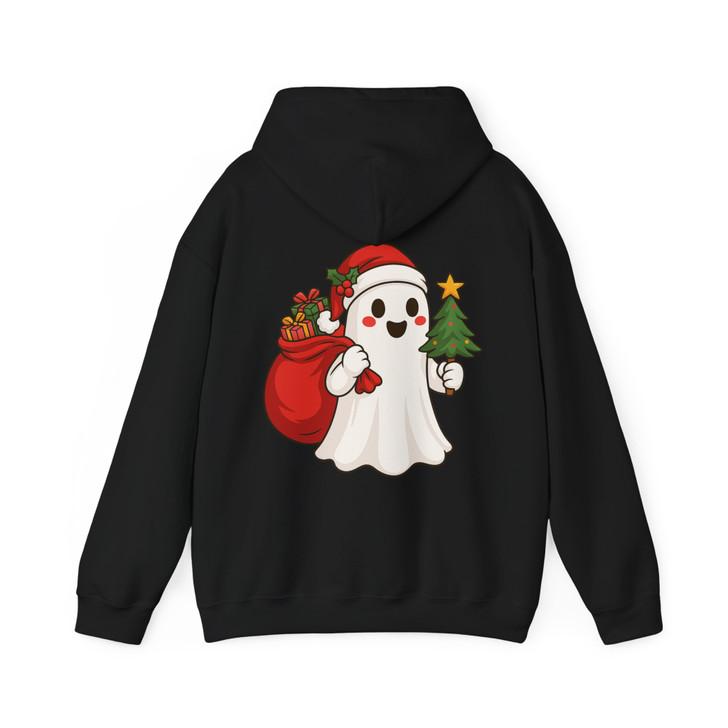 Santa Ghost Holiday Vibes Spooky Hoodie S-5XL