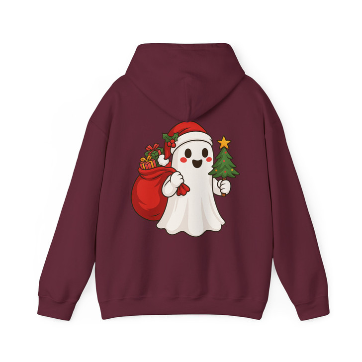 Santa Ghost Holiday Vibes Spooky Hoodie S-5XL