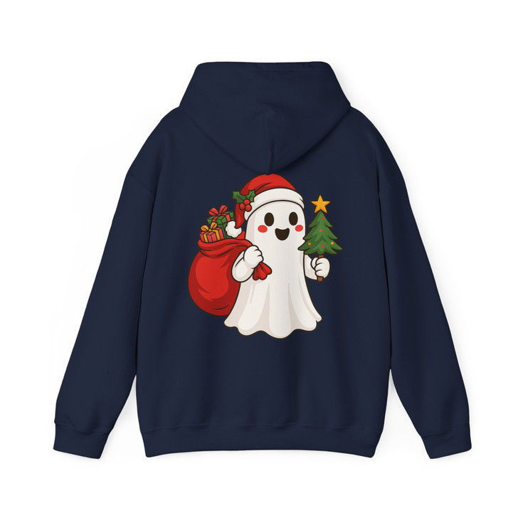 Santa Ghost Holiday Vibes Spooky Hoodie S-5XL