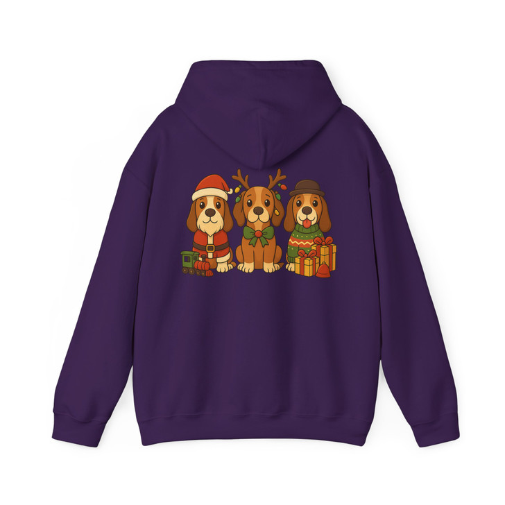 Basset Hound Christmas Santa Lights Sweater Hoodie S-5XL