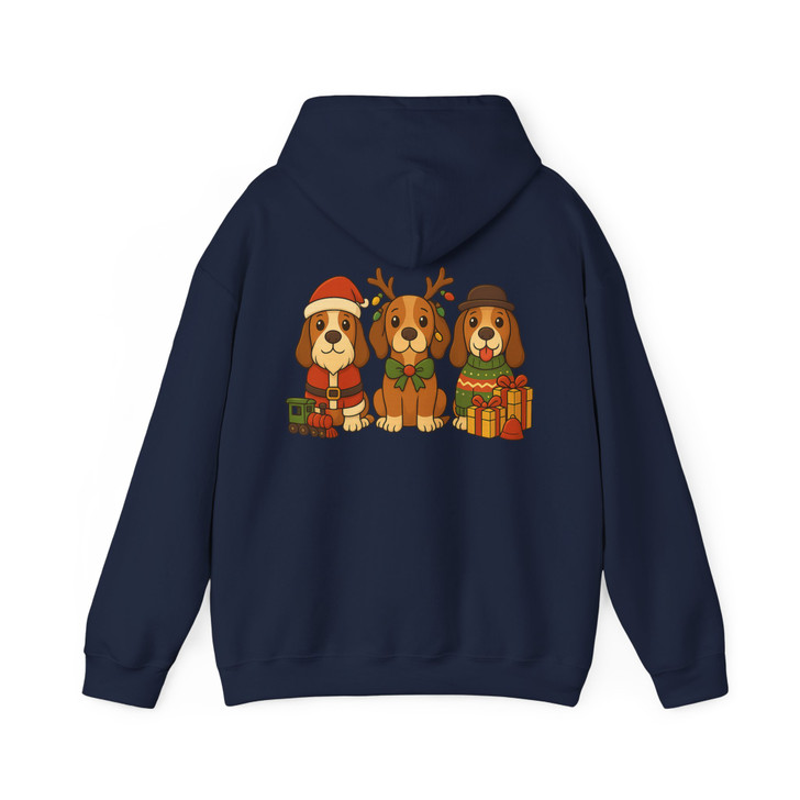 Basset Hound Christmas Santa Lights Sweater Hoodie S-5XL