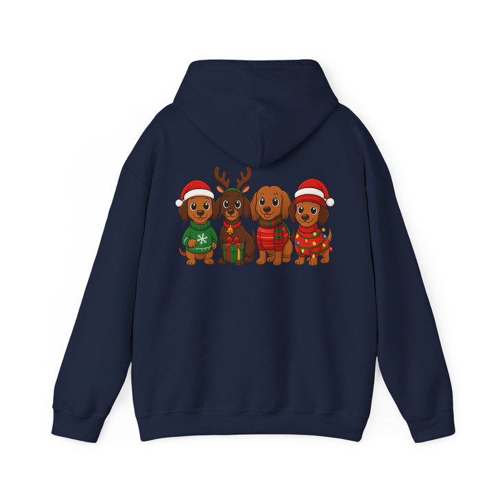 Christmas Dachshund Funny Holiday Dog Hoodie S-5XL