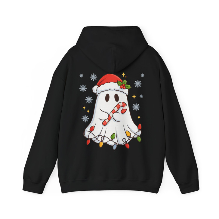 Christmas Ghost Tree Cake Funny Holiday Hoodie S-5XL