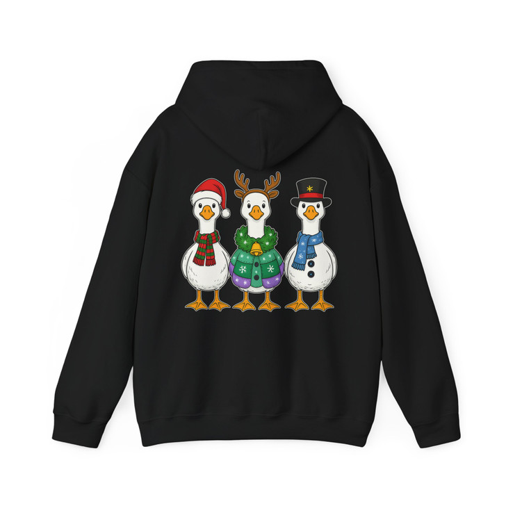 Christmas Goose Coquette Snowman Santa Hat Hoodie S-5XL