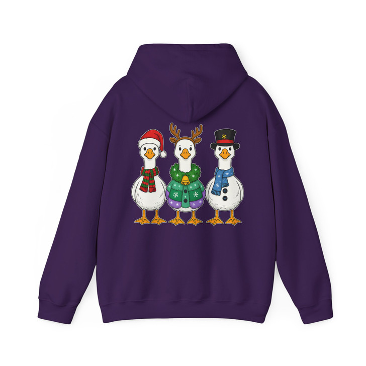 Christmas Goose Coquette Snowman Santa Hat Hoodie S-5XL