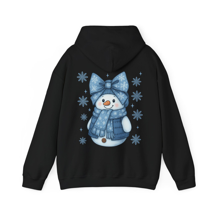 Denim Coquette Cottagecore Snowman Snowflake Retro Hoodie S-5XL