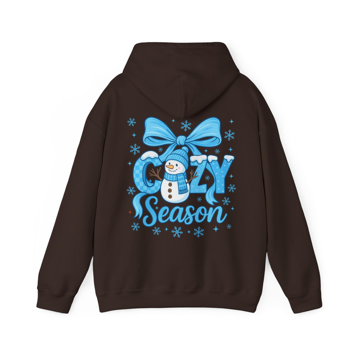 Blue Christmas Snowman Cute Holiday Hoodie S-5XL
