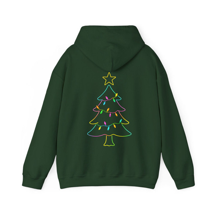 Neon Coquette Christmas Reindeer Colorful Bow Hoodie S-5XL
