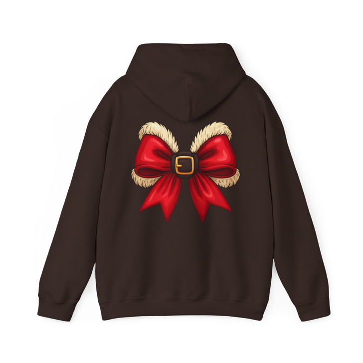 Santa Bow Christmas Coquette Holiday Design Hoodie S-5XL
