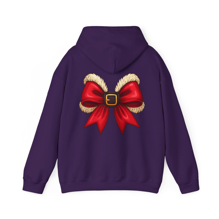 Santa Bow Christmas Coquette Holiday Design Hoodie S-5XL
