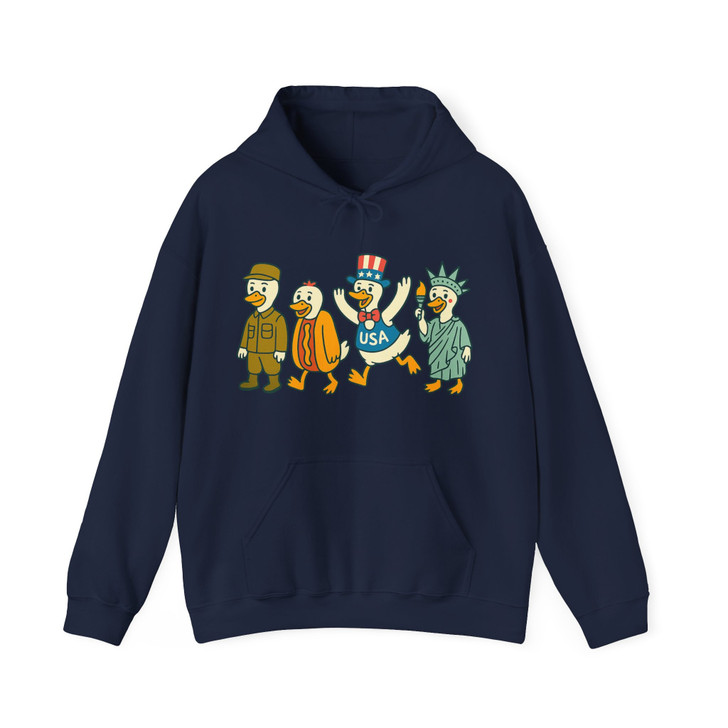 4th Of July USA Goose Hoodie Adult Hoodie S-5XL