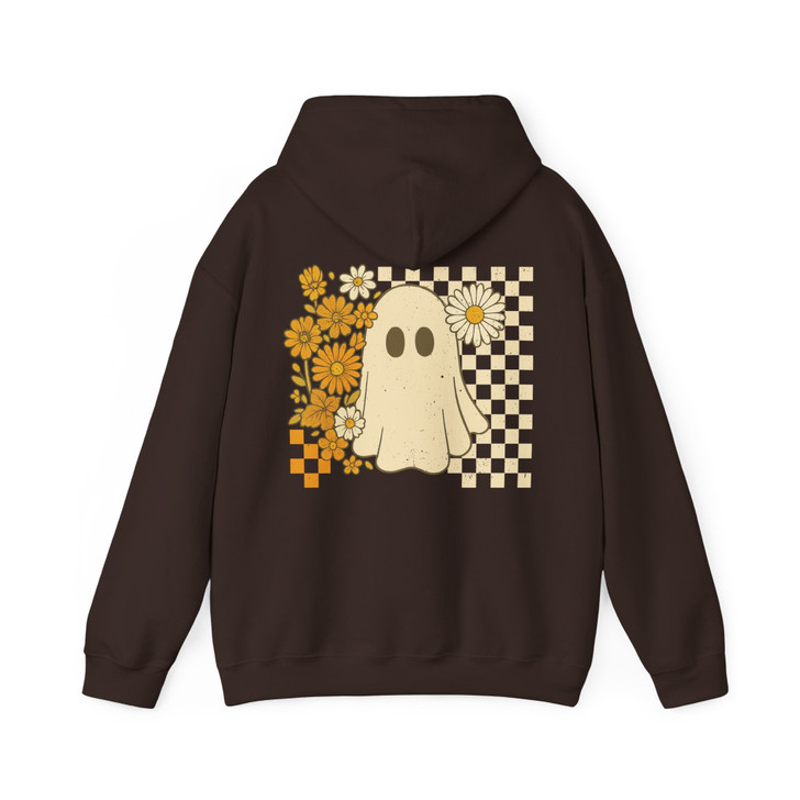 Checkered Ghost Halloween Hoodie Adult Hoodie S-5XL
