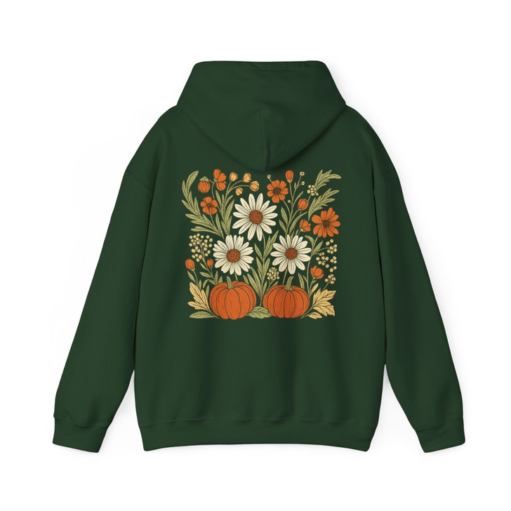 Boho Fall Floral Hoodie Adult Hoodie S-5XL