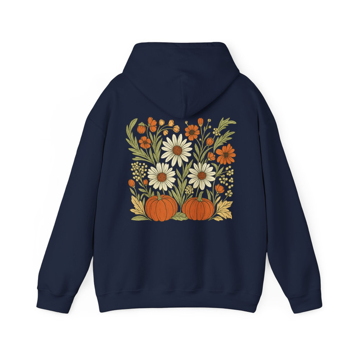 Boho Fall Floral Hoodie Adult Hoodie S-5XL