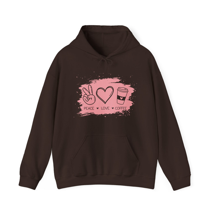 Peace Love Coffee Hoodie Adult Hoodie S-5XL