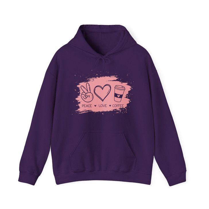 Peace Love Coffee Hoodie Adult Hoodie S-5XL