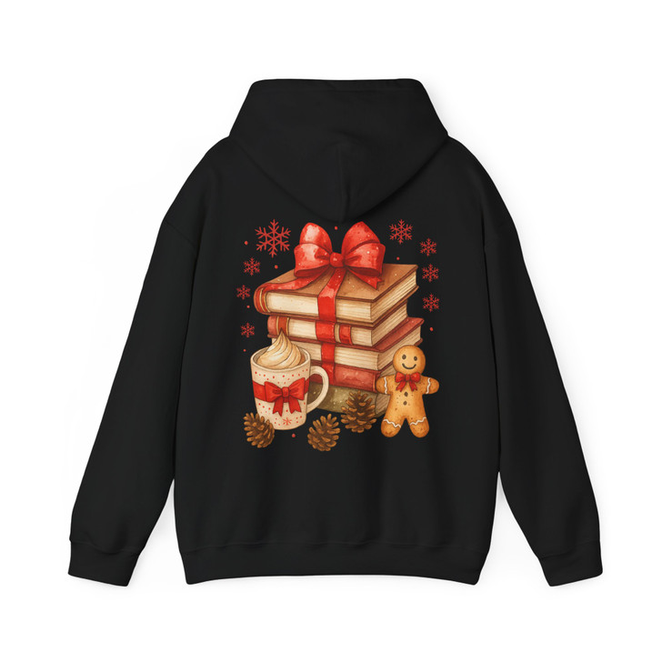 All Booked for Christmas Coquette Holiday Book Lover Hoodie S-5XL