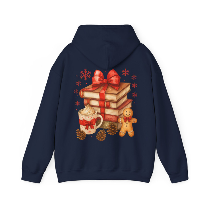All Booked for Christmas Coquette Holiday Book Lover Hoodie S-5XL