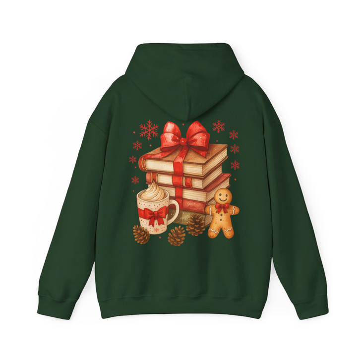 All Booked for Christmas Coquette Holiday Book Lover Hoodie S-5XL