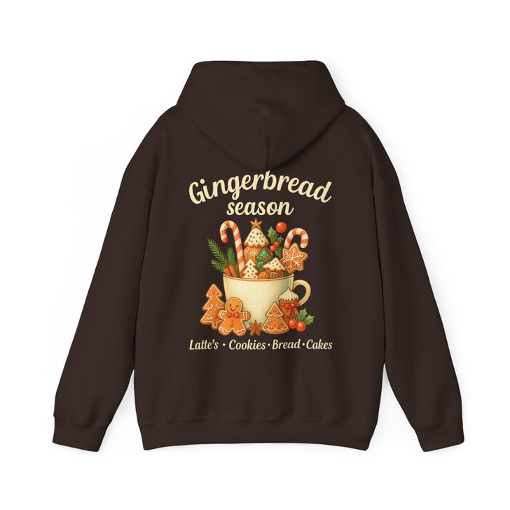Gingerbread Holiday Cozy Christmas Latte Crewneck Hoodie S-5XL
