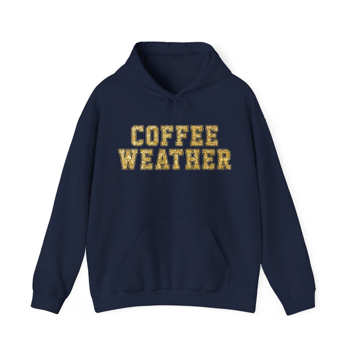 Retro Coffee Weather Glitter Hoodie Adult Hoodie S-5XL