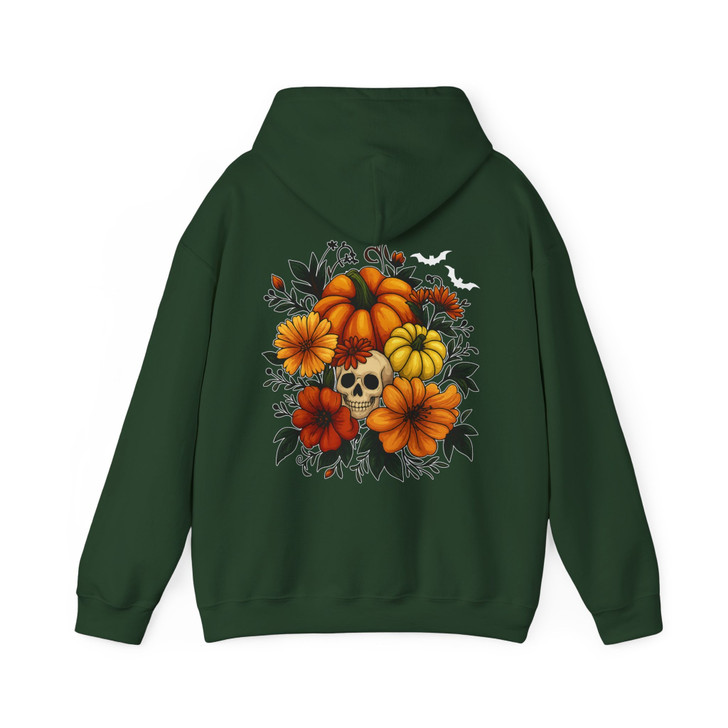 Retro Floral Pumpkin Halloween Hoodie Adult Hoodie S-5XL