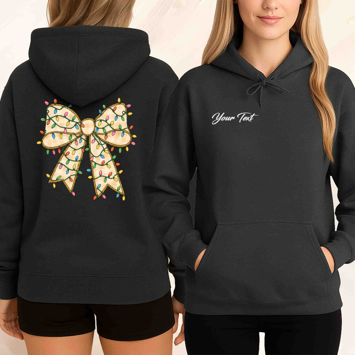 Coquette Christmas Bow Hoodie Adult Hoodie S-5XL