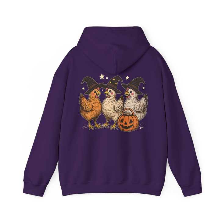 Pumpkin Chicken Retro Halloween Hoodie Adult Hoodie S-5XL