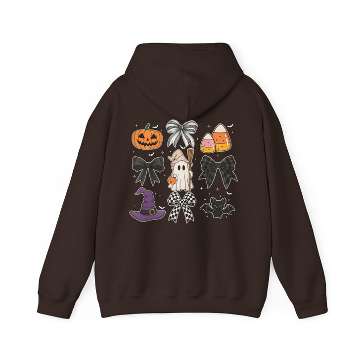 Cute Halloween Pumpkin Ghost Shirt Candy Corn Fall Hoodie S-5XL