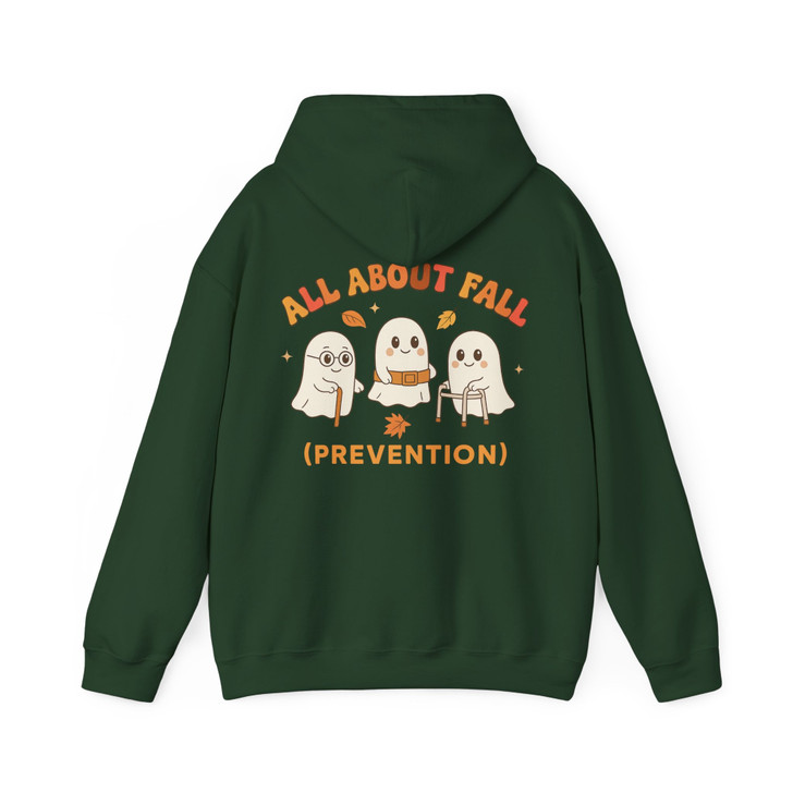 Ghost All About Fall Prevention Shirt Occupational Therapy Halloween Hoodie S-5XL